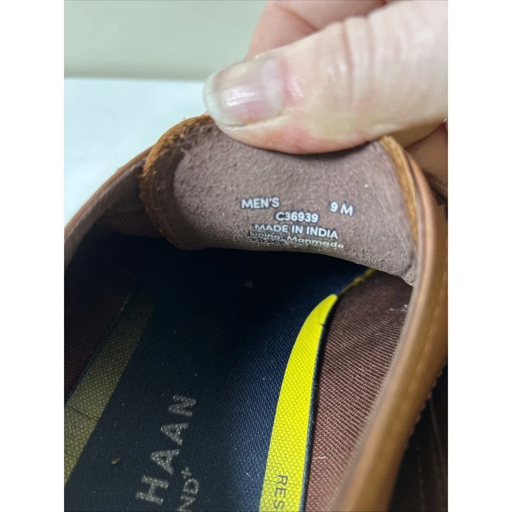 Cole Haan Leather Wingtip‎ Oxford Dress Shoes Brown White Sole Mens 9M